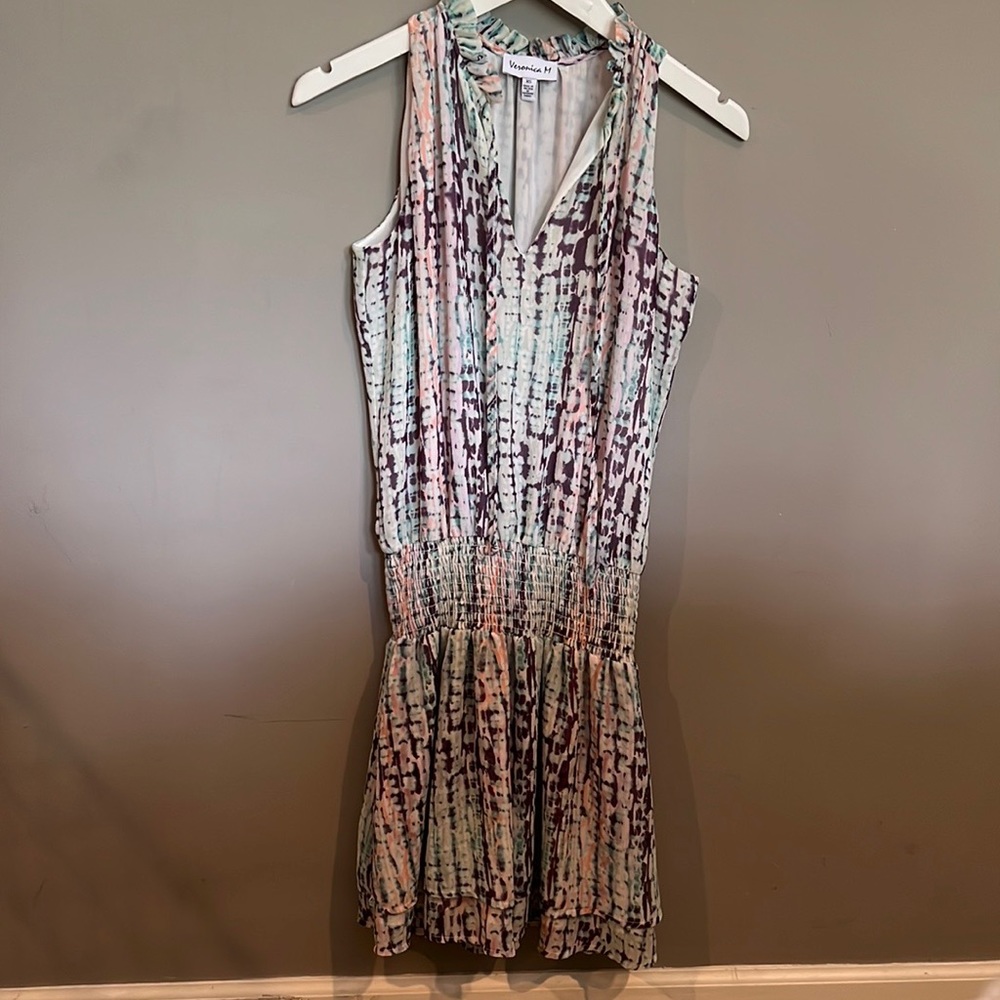 Veronica M smock waist mini dress XS